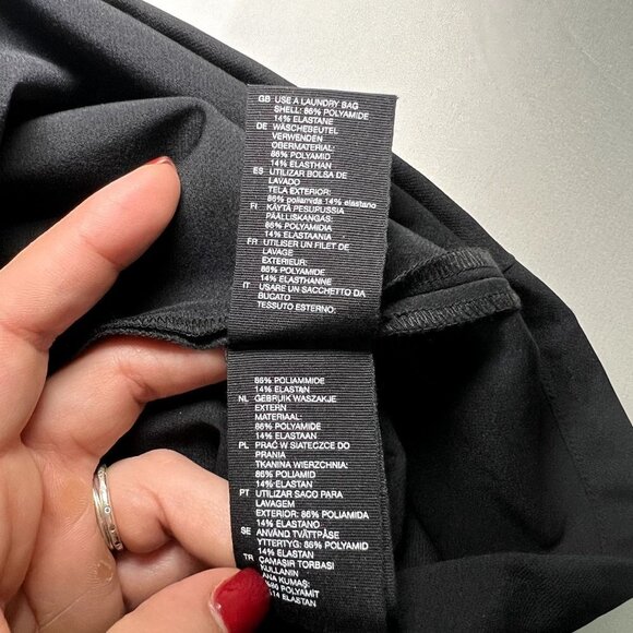 &‎ Other Stories Black Mini Dress Mock Neck Cut Out Short Sleeve Bodycon Luxury - Picture 9 of 16